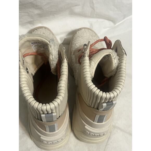 SOREL Brex™ Boot Women's Cozy Lace Waterproof Nova Sand Sea Salt Size 8.5 - Picture 6 of 8